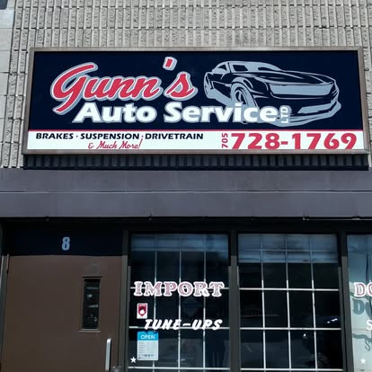 Vehicle in a service bay during tire season